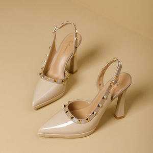 Sandalias de Mujer 2026, Estilo Europeo, Zapatos de Fiesta, Plataforma Cómoda, Tacones de Aguja con Punta y Adornos - Product Image 4