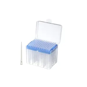 Puntas de pipeta 200Ul, consumibles médicos, transparentes, estériles, desechables, de plástico, Micro filtro, laboratorio