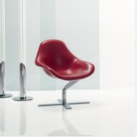 Chaise de loisirs en acier courbé de style moderne italien, design artistique, mobilier de salon en métal de luxe léger