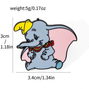 เข็มกลัดรูปช้างน้อยและกระรอกชิปเดลล์เคลือบสีแบบการ์ตูนน่ารัก สร้างสรรค์  ออกแบบได้ตามต้องการ ของขวัญ - Product Image 3