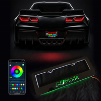 Lumière LED néon 12V pour cadre de plaque d'immatriculation de voiture, support universel pour cadre de plaque d'immatriculation avant et arrière