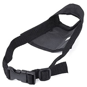 조절 가능한 부드러운 폴리에스터 개 입마개 물림 방지 짖음 방지 씹기 방지 통기성 에어 메쉬 버튼 친환경 스카프 장식 단색 - Product Image 5