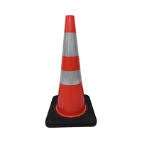 Cône de signalisation routière en PVC orange haute visibilité de 750 mm avec bande réfléchissante de qualité ingénierie, indice de protection IP68, flexible pour utilisation sur route