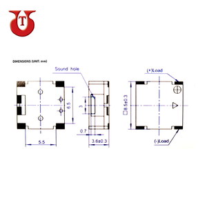 Zumbador y transductor magnético SMD, Material plástico de alta densidad, promocional, 85dB, 16ohm - Product Image 2