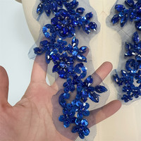Appliques de fleurs en cristal brodées de haute qualité avec strass perlés pour accessoires de vêtements et robes de mariée DIY