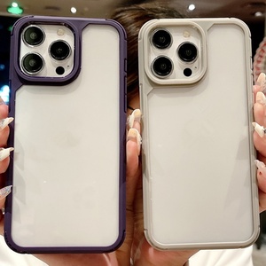 Nouvelle coque de téléphone transparente en acrylique anti-jaunissement pour Samsung S24Ultra S25Ultra A36 A35 A55, coque de téléphone anti-chute pour iPhone 14 15 16 - Product Image 5