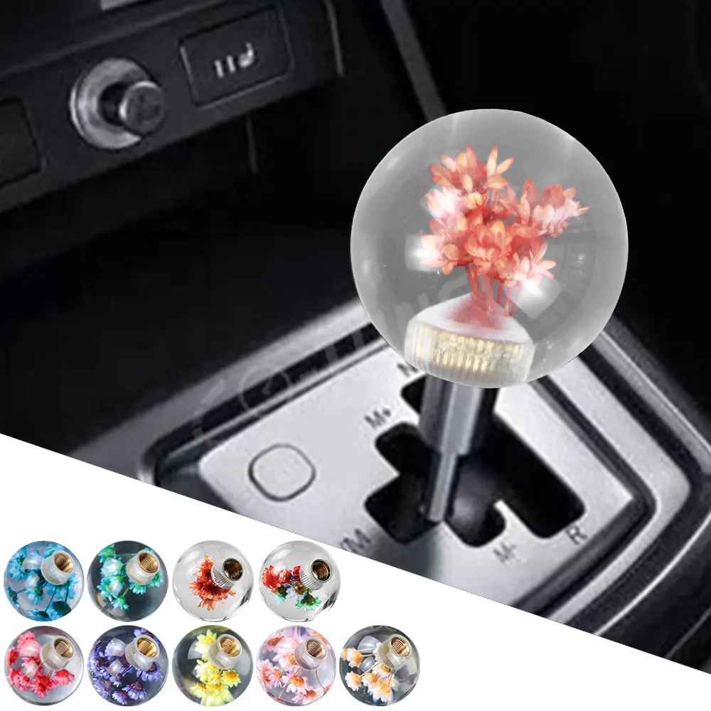 Rear Flower Ball Crystal Shift Knobs Performance Racing Modified Drift Style Manual Gear Shifter Lever Knob Universal Auto Parts