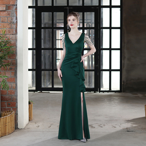 High Quality Prom Dresses <strong>Gowns</strong> for Women V-Neck Crystal Pink <strong>Red</strong> <strong>Black</strong> Wedding <strong>Gowns</strong> - Product Image 2