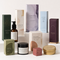 Luxuriöse Umweltfreundliche Kosmetikverpackungen Premium Starre Kartons Spa Hautpflege Creme Serum Sets Matt Laminiert Geringe Mindestbestellmenge Individuell Anpassbar