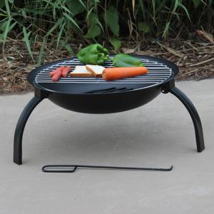Factory Supply <strong>Folding</strong> Backyard Camping Grates Over Fire Pit Firewood Round Steel Kingjoy <strong>Firepit</strong> - Product Image 1