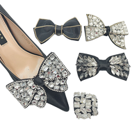 Chaussures décoratives personnalisables de luxe en alliage à talon haut, avec fleurs en strass 3D détachables, breloques, nœuds et boucles