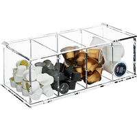 Support rotatif pliable transparent pour capsules de café, boîte de rangement en acrylique avec couvercle, étanche, design moderne et personnalisé