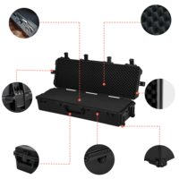 MQ3220 Étui rigide étanche et personnalisé pour pistolet avec insert en mousse Support OEM pour l'affichage et le stockage Étui en plastique antichoc