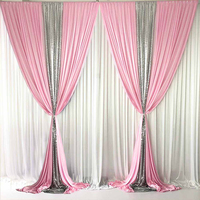 Fabrication facile à ranger rideaux en soie glacée pour arches rideaux muraux décoratifs de mariage