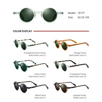 Nouvelles lunettes polarisées en acétate 2025, lunettes rondes pour femmes, lunettes de soleil personnalisées de haute qualité, lunettes de soleil pour femmes