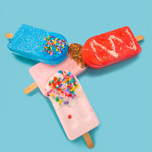 Bombas <span class=keywords><strong>de</strong></span> <span class=keywords><strong>Baño</strong></span> Veganas Caseras con Aceites Esenciales, con Forma <span class=keywords><strong>de</strong></span> Pastel <span class=keywords><strong>de</strong></span> Helado para Niños, Hechas a Mano, Coloridas, 100g, Ingredientes 100% Naturales, con Burbujas - Product Image 2