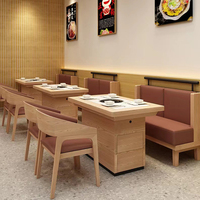 Ensemble table et chaises XZY OEM, design minimaliste, plateau en bois et pierre, écologique, durable, usage commercial, 2-4 places