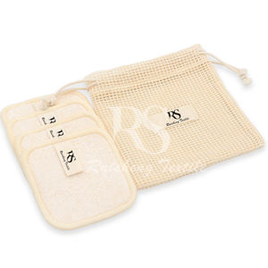 Carrés Démaquillants Écologiques Réutilisables en Coton Bio et <span class=keywords><strong>Bambou</strong></span> Éponge, Lavables, Avec Sac de Lavage - Product Image 2