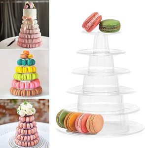 Tour à macarons en acrylique à 6 niveaux, <span class=keywords><strong>présentoir</strong></span> à plateau rond transparent, <span class=keywords><strong>présentoir</strong></span> à gâteaux en plastique, support à Dessert pour mariage et noël - Product Image 2