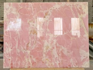 Ónix Rosa UnionStone, Natural, Translúcido, Retroiluminado, Impermeable, Ecológico, Pulido, Losa Grande, para Interiores, Hotel, Villa Moderna, Apartamento - Product Image 3