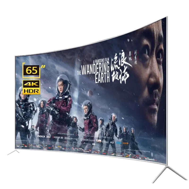 65 inç kavisli akıllı TV 4K büyük ekran Ultra HD LED TV akıllı televizyon 65 inç TV
