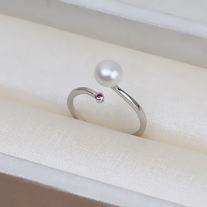 Bague ajustable en argent S925 Wenchi pour femme, design simple à ouverture, 4-8 perles, accessoires de bijoux DIY, 16812 Chine - Product Image 1