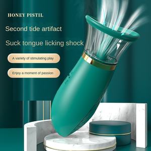 Grensoverschrijdende Vrouwelijke Masturbatie Dildo Vibrator Explosie-Inducerende Cunnilingus Borstmassageapparaat Tong Likken Seksproduct - Product Image 4