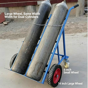 1. Chariot à roulettes pour bouteille de gaz simple, robuste, en acier au carbone, avec poignée ergonomique pour le soudage en usine - Product Image 3