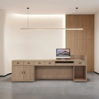 Comptoir de réception moderne en bois massif, écologique et durable pour hôtel, appartement, hôpital, salon de thé, restaurant, bar, comptoir de beauté