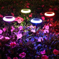 Luces Solares RGB para Caminos, LED Impermeables que Cambian de Color, Lámpara de Jardín para Exteriores