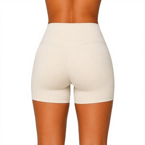 Pantalones cortos de ciclista de cintura alta para mujer, pantalones cortos deportivos elásticos para fitness, yoga y entrenamiento - Product Image 2