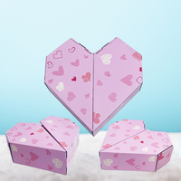 Boîte surprise rose Saint Valentin Vente en gros personnalisée Luxe personnalisé Compte à rebours de Noël Luxe Calendrier de l'Avent Boîte rose