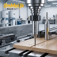 BoMeiJK Mata Bor Router Kayu Kecepatan Tinggi 2 Mata Pisau Lurus TCT dengan Finishing Permukaan Tinggi, Sudut Helix 45 Derajat, Dapat Disesuaikan ODM/OEM