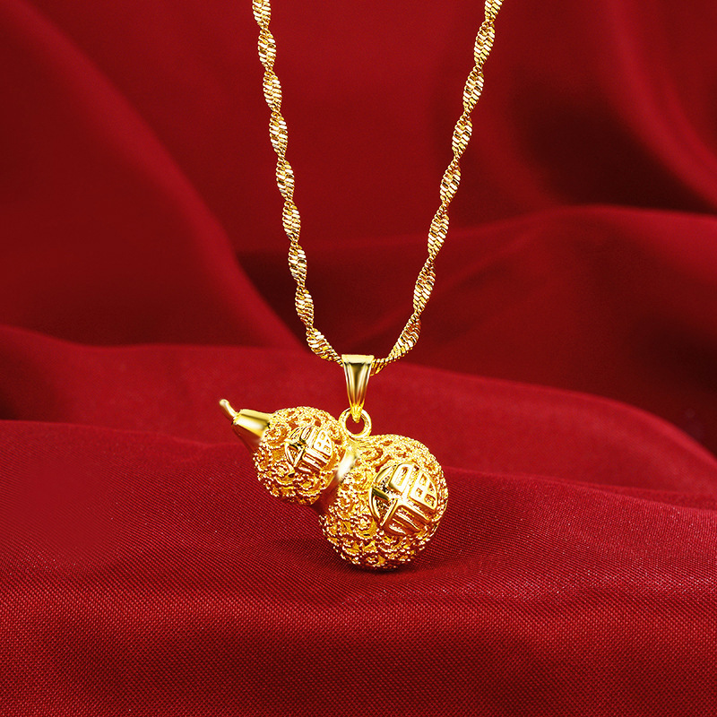 Calabash pendent + water wave chain
