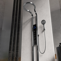 Ensemble de douche pluie Gun Gary Colonne de douche thermostatique intelligente avec panneau de douche à affichage de la température