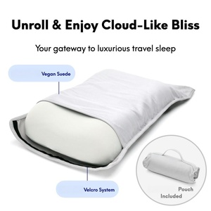 Ergonomic Ice Silk Ergonomic Memory Foam Contour <b>Pillow</b> Portable Cervical Neck <b>Support</b> <b>Pillow</b> with Storage Bag for Home & Travel - Product Image 3