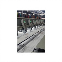 Machine à broder industrielle à 15 têtes, 9 aiguilles, équipement de broderie automatique à plat pour usine de vêtements