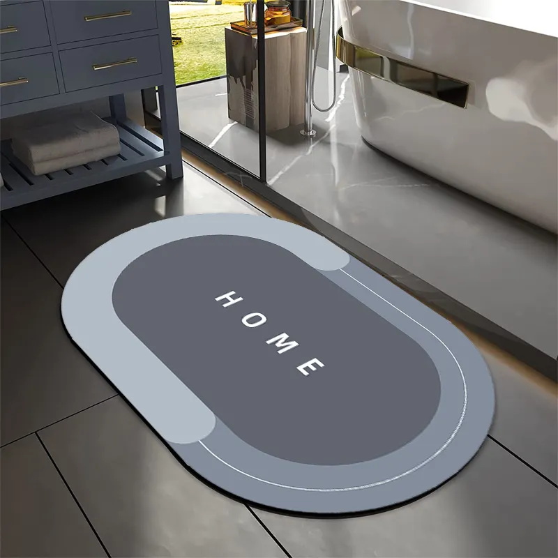 Резиновый коврик для ванной AMZ, пользовательские водные абсорбирующие коврики, резиновые противоскользящие дверные коврики, диатомит, коврик для ванной