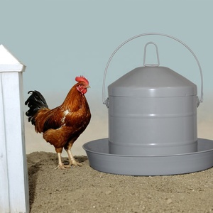 Automatische Kippenwaterer Food Grade Gegalvaniseerde Stalen Zware Duurzame Kippenwaterer Kippendrinker Met Handvat - Product Image 1