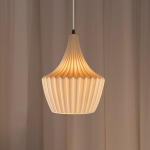 Lámpara de araña de cerámica moderna de nuevo diseño, luz colgante de estilo plisado, luz de techo para decoración del hogar - Product Image 1