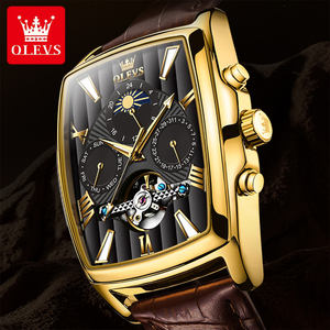 New 6675 Mens Watches Automatic Mechanical Watch Tourbillon Sport <b>Clock</b> Leather Casual Business Retro Wristwatch - Product Image 3
