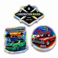 Pegatinas Personalizadas para Automóviles con Logotipo Resistente a los Rayos UV, Etiquetas Brillantes con Holograma Arcoíris, Adhesivos de Vinilo PVC Impermeables, Pegatinas Holográficas Troqueladas