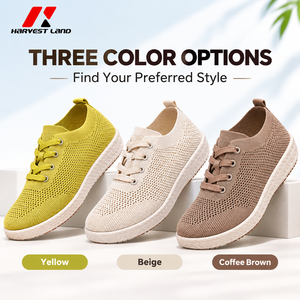 <span class=keywords><strong>Sneakers</strong></span> en maille respirante pour femmes avec logo personnalisé, lacets, semelle en PVC texturée pour un usage quotidien - Product Image 3