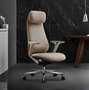 เก้าอี้หนังสำหรับผู้บริหารพร้อมพนักพิงศีรษะเก้าอี้ผู้บริหารทำงานมีพนักพิงศีรษะด้านหลังแบบปรับแต่งได้คลังสินค้าสหรัฐอเมริกา - Product Image 3