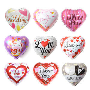 Cross-Border for 18inch Single Heart English Valentine's Day Qixi Festival <strong>Aluminum</strong> <strong>Foil</strong> <strong>Balloon</strong> Wedding Party Decoration - Product Image 3