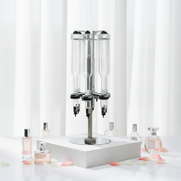 Prix spécial, distributeur de parfum en barre rotatif en argent, 6 flacons de 375 ml, en stock aux États-Unis, machine de remplissage d'huile de parfum, distributeur de parfum