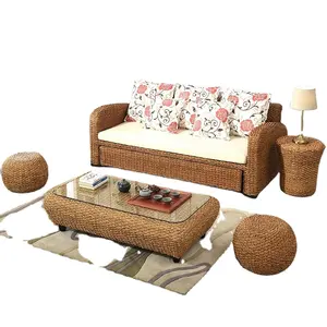 Уникальный домашний l-образный диван из натурального ротанга, морская трава, мебель для гостиной, диван-кровать