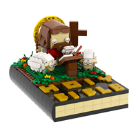 MOC7771 Jésus le Pasteur 511 pièces Têtes carrées Blocs de construction éducatifs en plastique à assembler DIY Jouets cadeaux pour enfants