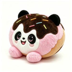Peluche panda personnalisée en forme de donut, jouet en peluche donut, peluche animal alimentaire, peluche panda - Product Image 4