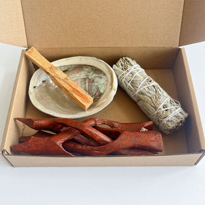 Kit de Incienso de Salvia Blanca y Palo Santo con Soporte de Madera y Concha de Abulón, Salvia Blanca al por Mayor - Product Image 2